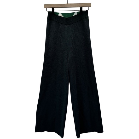 Marimekko Uniqlo High Rise Wide Leg Pants Trousers Wool blend Pull On Crop XS - Picture 1 of 16